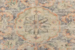 Tapis vintage turc tissé à la main en tons abricot pastel, 177x273 cm