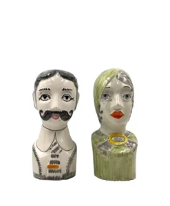Tarcisio Tosin, Deux sculptures en demi-buste, La Freccia, Vicenza Italie années 1960