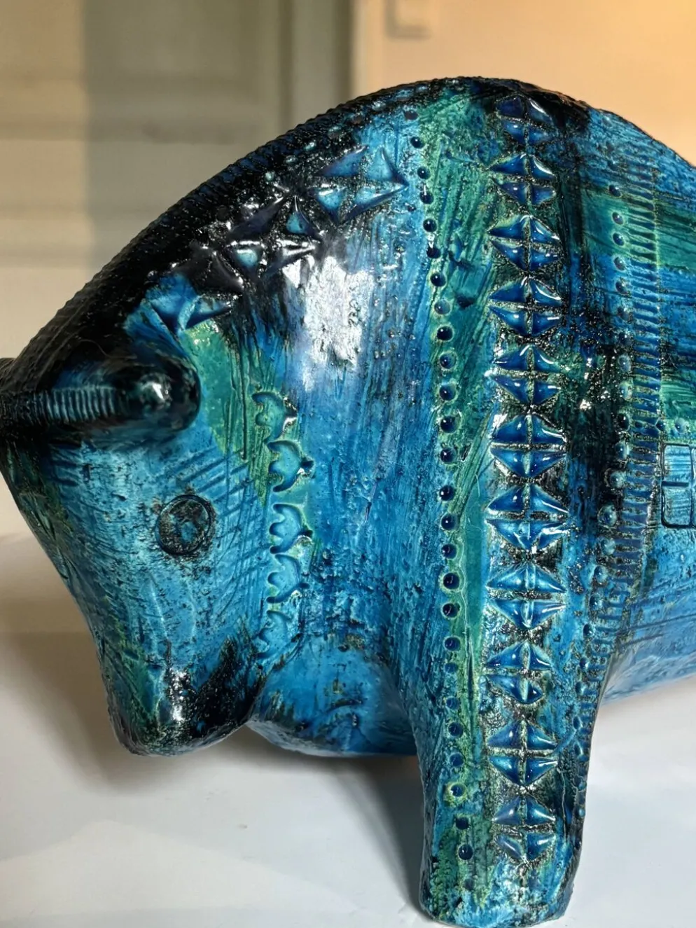 Taureau sculptural par Aldo Londi pour Bitossi Ceramiche, Italie 1960