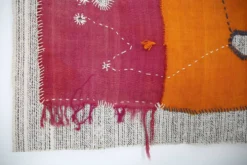 Tenture murale en textile tissé à la main, tapis mural vintage, 106x156 cm