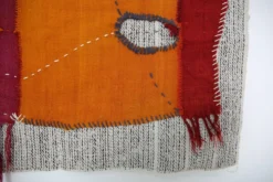Tenture murale en textile tissé à la main, tapis mural vintage, 106x156 cm