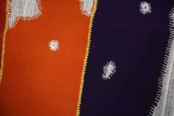 Tenture murale minimaliste violet profond, tapisserie textile 3x4, 106x115 cm
