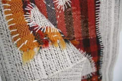 Tenture Murale Tissée Abstraite, Art Textile Fait Main, 105x112 Cm