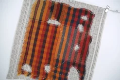 Tenture Murale Tissée Abstraite, Art Textile Fait Main, 105x112 Cm