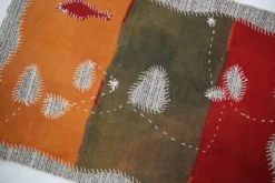 Tenture Murale Verte, Tapisserie Textile, Décor Tissé Fait Main, 72x106 Cm