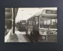 Tirage argentique vintage, Bus ligne 175, années 70, encadré 52 x 42 cm