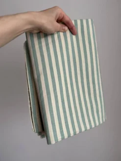 Tissu en coton rayé