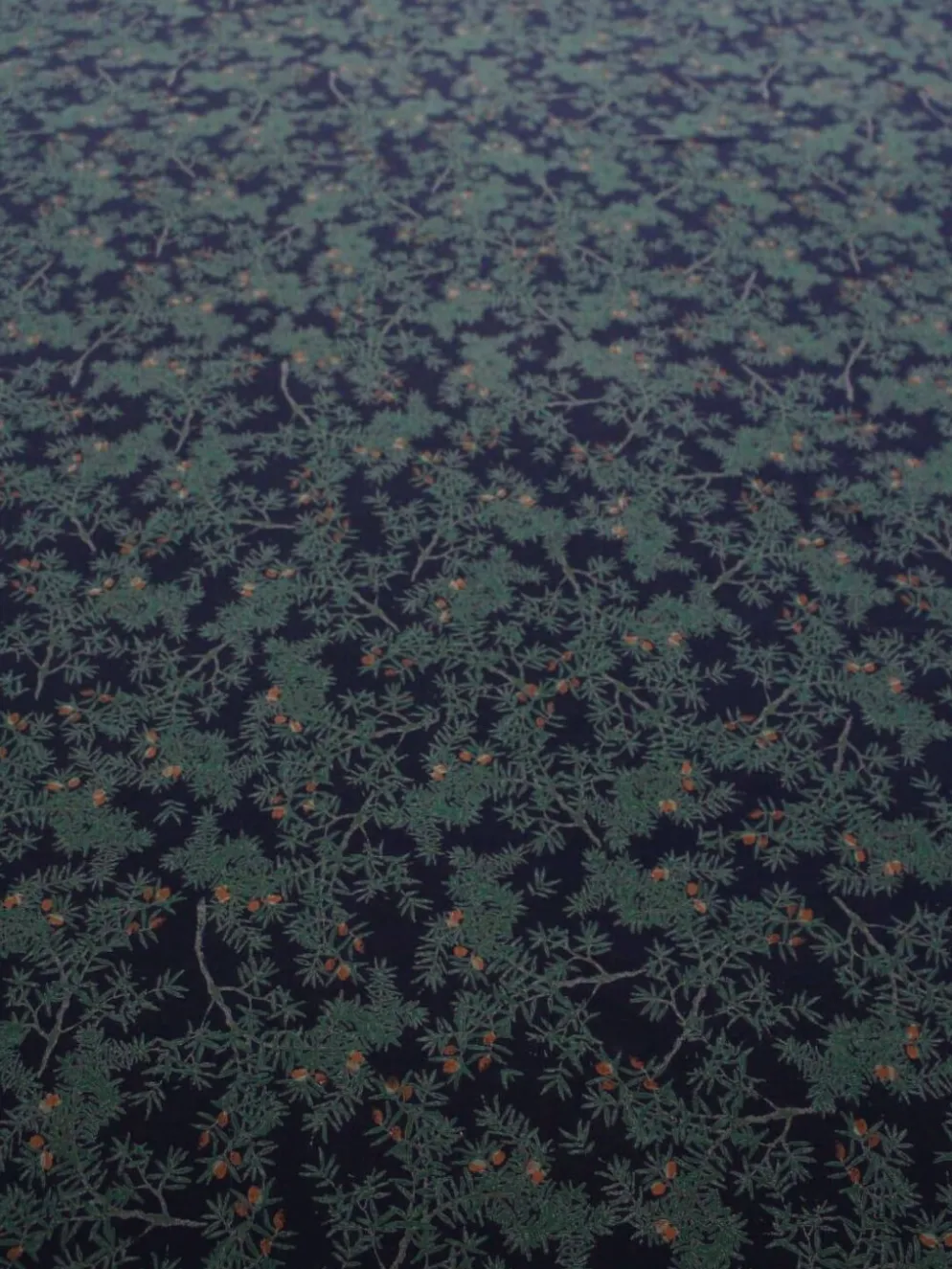 Tissu en coton vintage finlandais « Nummi » de Kristina Isola, 1,40 m x 2,12 m