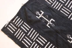 Tissu vintage du Mali noir et blanc