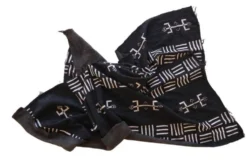 Tissu vintage du Mali noir et blanc