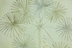 Toile peinte, ou panneau décoratif, Perroquets et feuillages. Contemporain.
