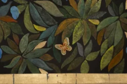 Toile peinte, ou panneau décoratif, « Le paradis perdu ». Contemporain.
