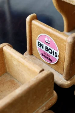 Train en bois ancien jouet Bertin locomotive et wagons