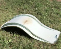 Transat chaise longue de Charles Zublena en fibre de verre, années 60