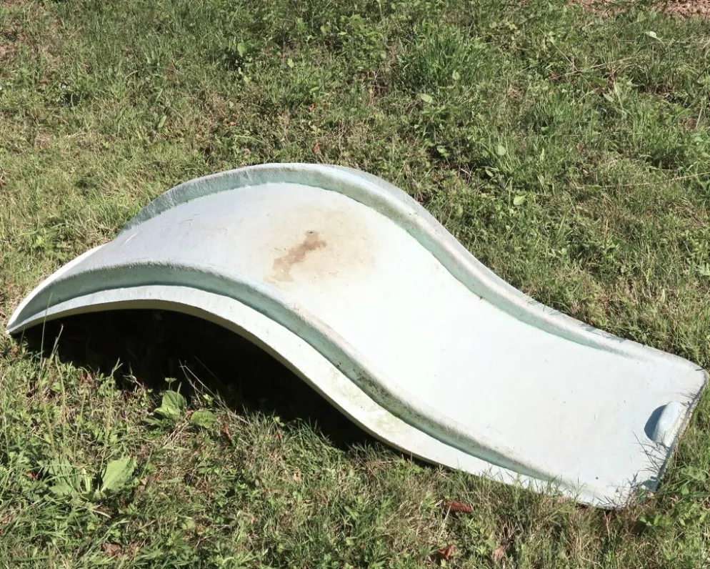 Transat chaise longue de Charles Zublena en fibre de verre, années 60