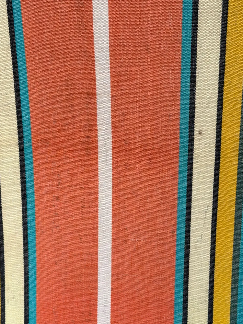 Transat chilienne ancienne toile rayée multicolore patine d'origine