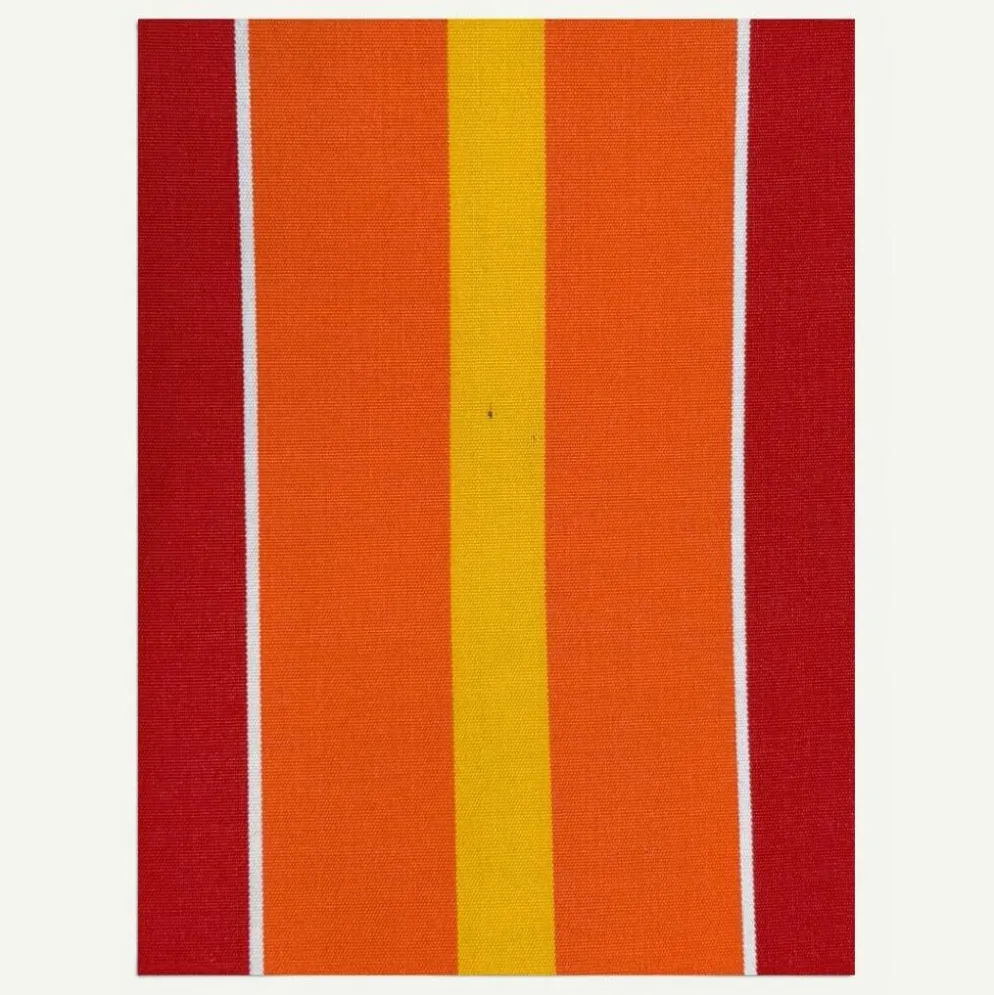 Transat chilienne ancienne toile rayée rouge orange patine d'origine