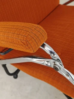 Transat d'intérieur , chaise longue Lama 70's orange