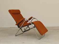 Transat d'intérieur , chaise longue Lama 70's orange