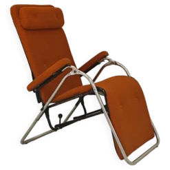 Transat d'intérieur , chaise longue Lama 70's orange