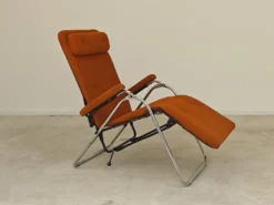 Transat d'intérieur , chaise longue Lama 70's orange