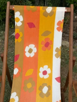 Transat Vintage "Flower Power" – Toile Florale Années 70