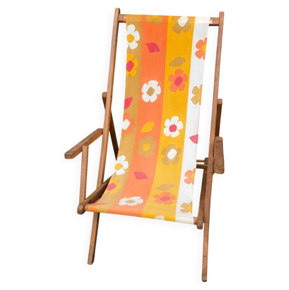 Transat Vintage "Flower Power" – Toile Florale Années 70