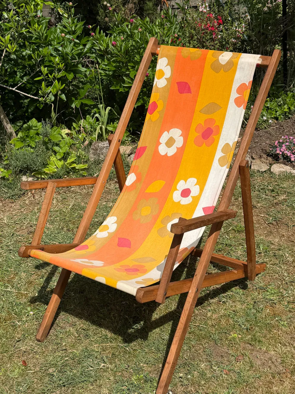 Transat Vintage "Flower Power" – Toile Florale Années 70