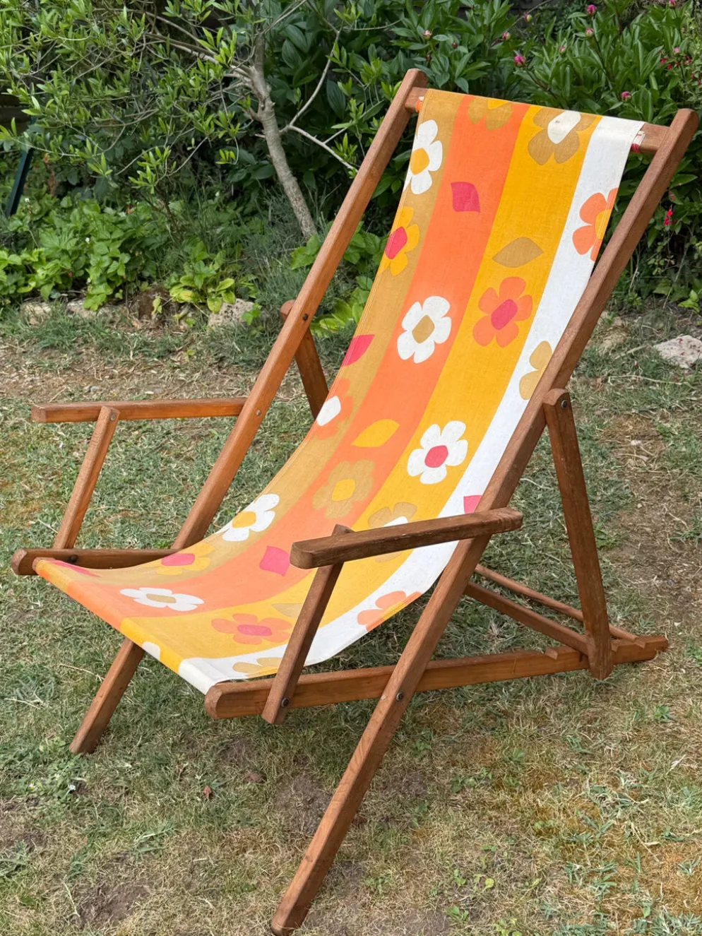 Transat Vintage "Flower Power" – Toile Florale Années 70