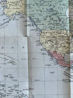 Tres grande planisphère Foldex - carte du monde en couleurs 104x74cm
