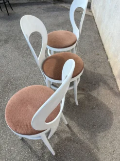 Trio chaise baumann mouette blanches