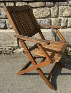 Trio de Fauteuils Pliants en Bois d'Acacia – Mobilier de Jardin Signé Deuba