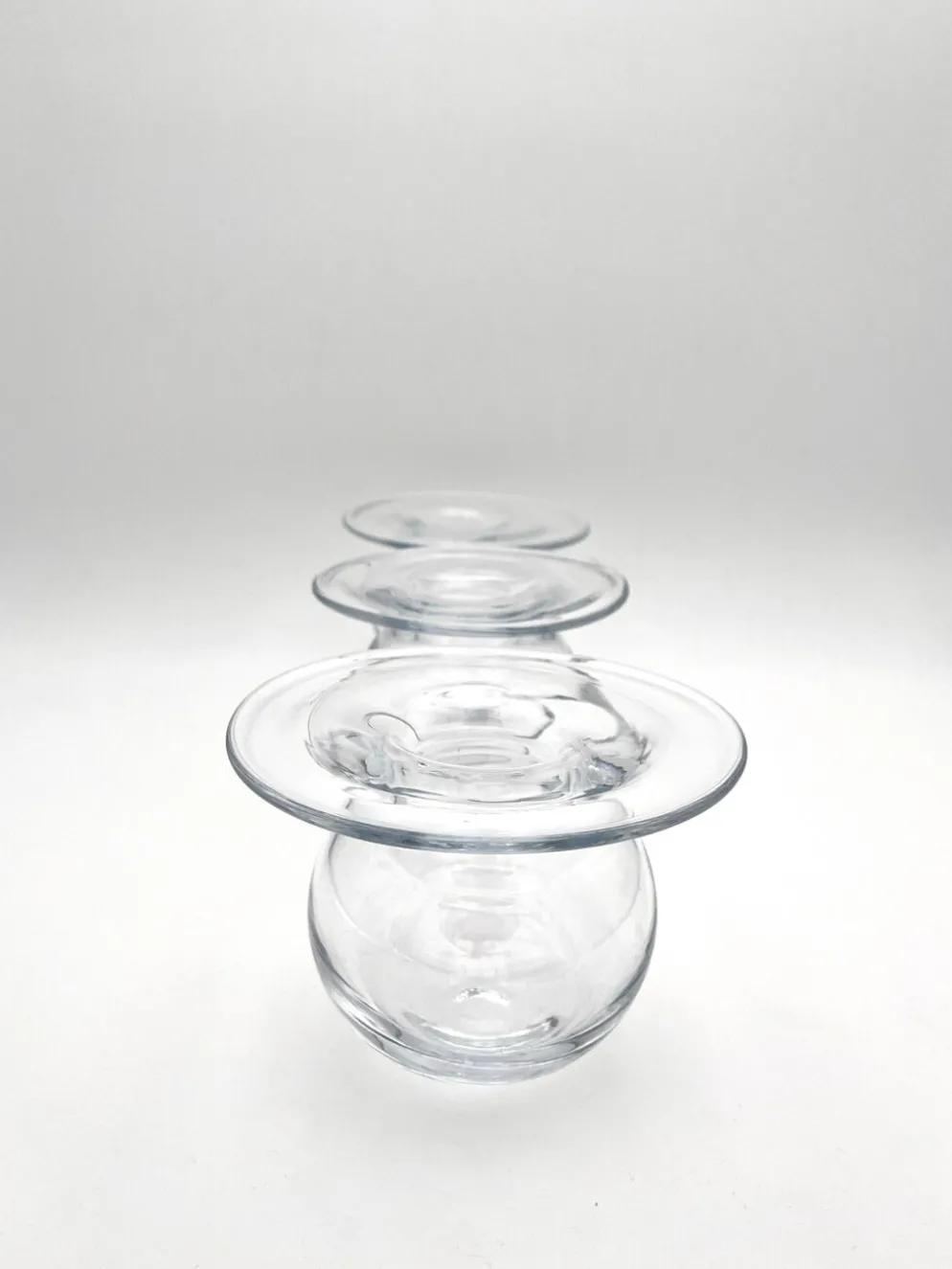 Trio Vases "Saturnus" Nanny Still Riihimäen Lasi Design Scandinave Fin