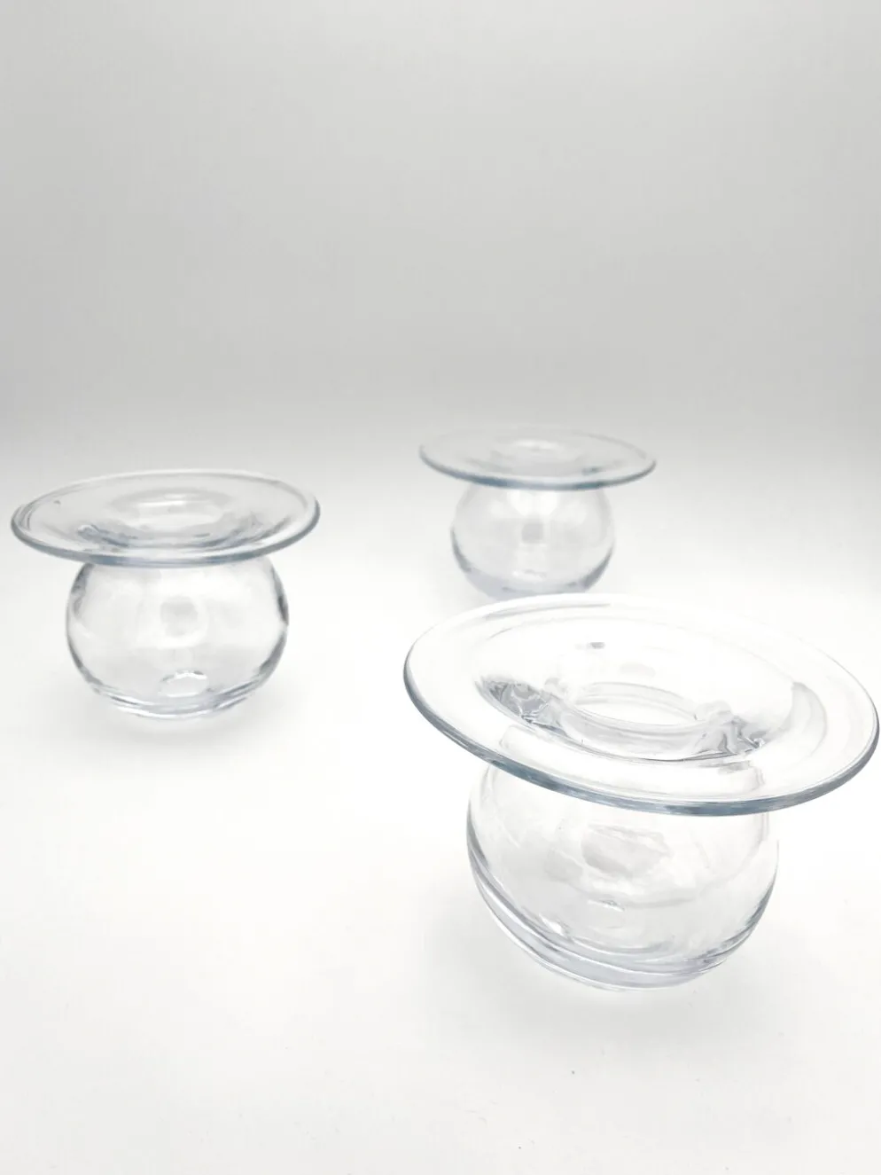 Trio Vases "Saturnus" Nanny Still Riihimäen Lasi Design Scandinave Fin