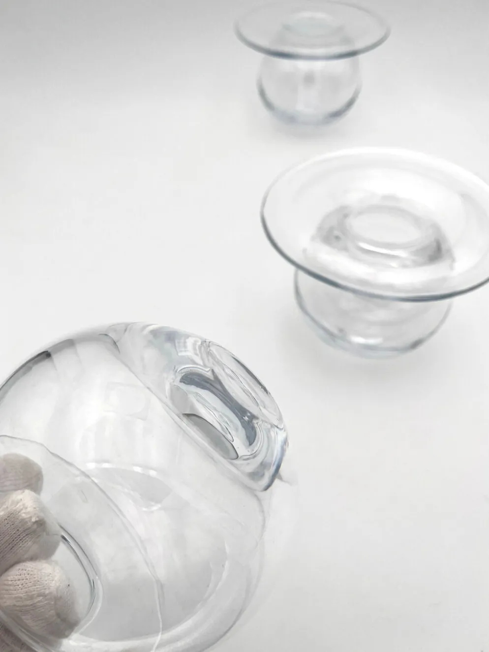 Trio Vases "Saturnus" Nanny Still Riihimäen Lasi Design Scandinave Fin