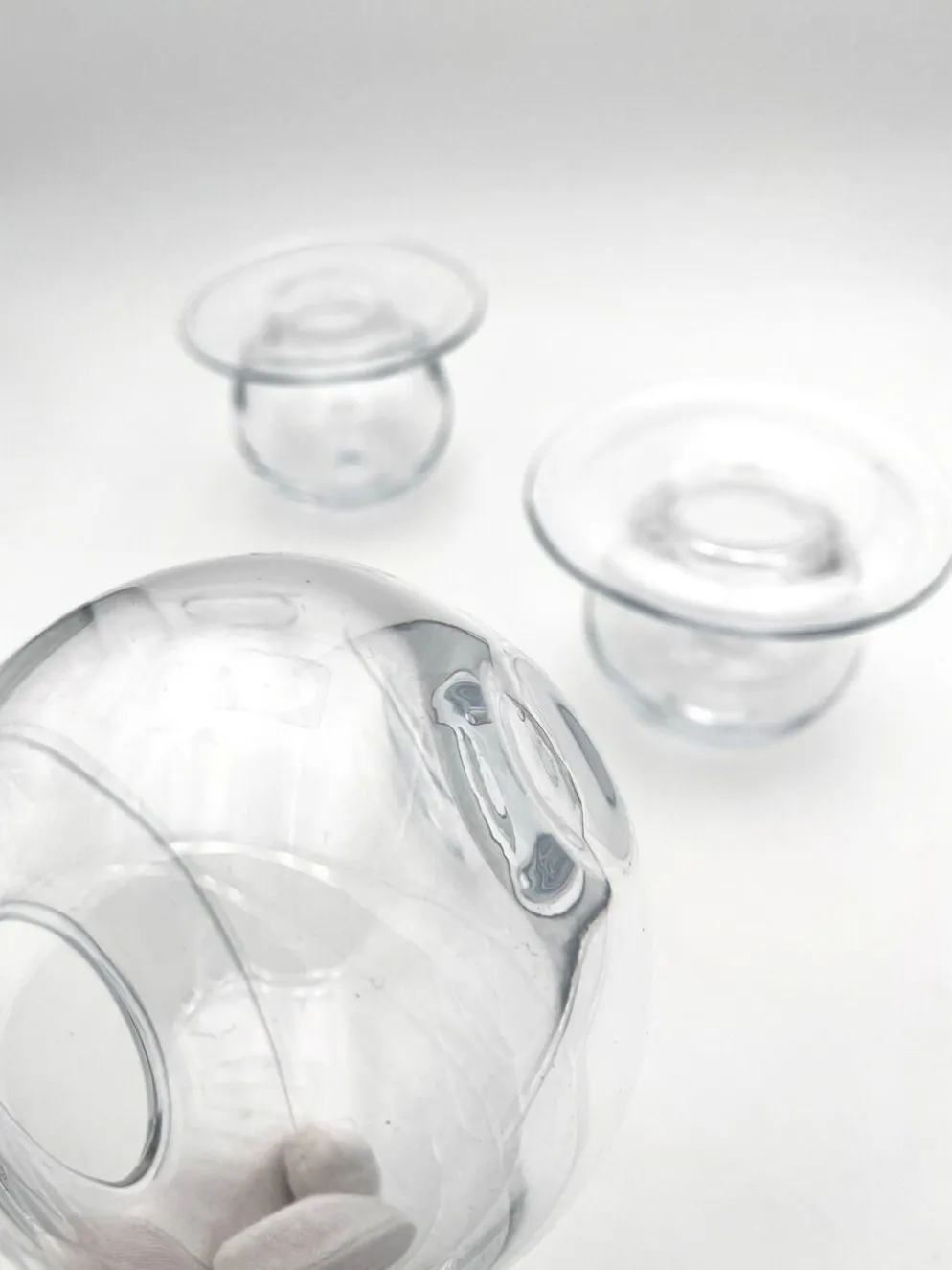 Trio Vases "Saturnus" Nanny Still Riihimäen Lasi Design Scandinave Fin