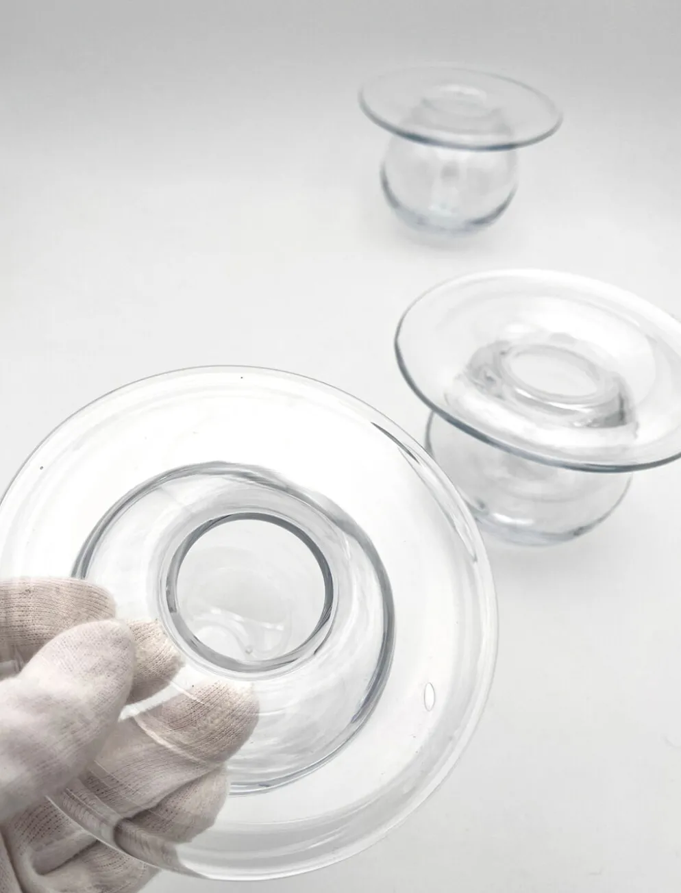 Trio Vases "Saturnus" Nanny Still Riihimäen Lasi Design Scandinave Fin