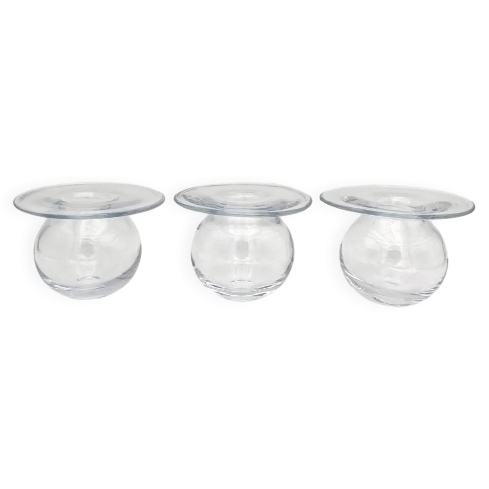 Trio Vases "Saturnus" Nanny Still Riihimäen Lasi Design Scandinave Fin