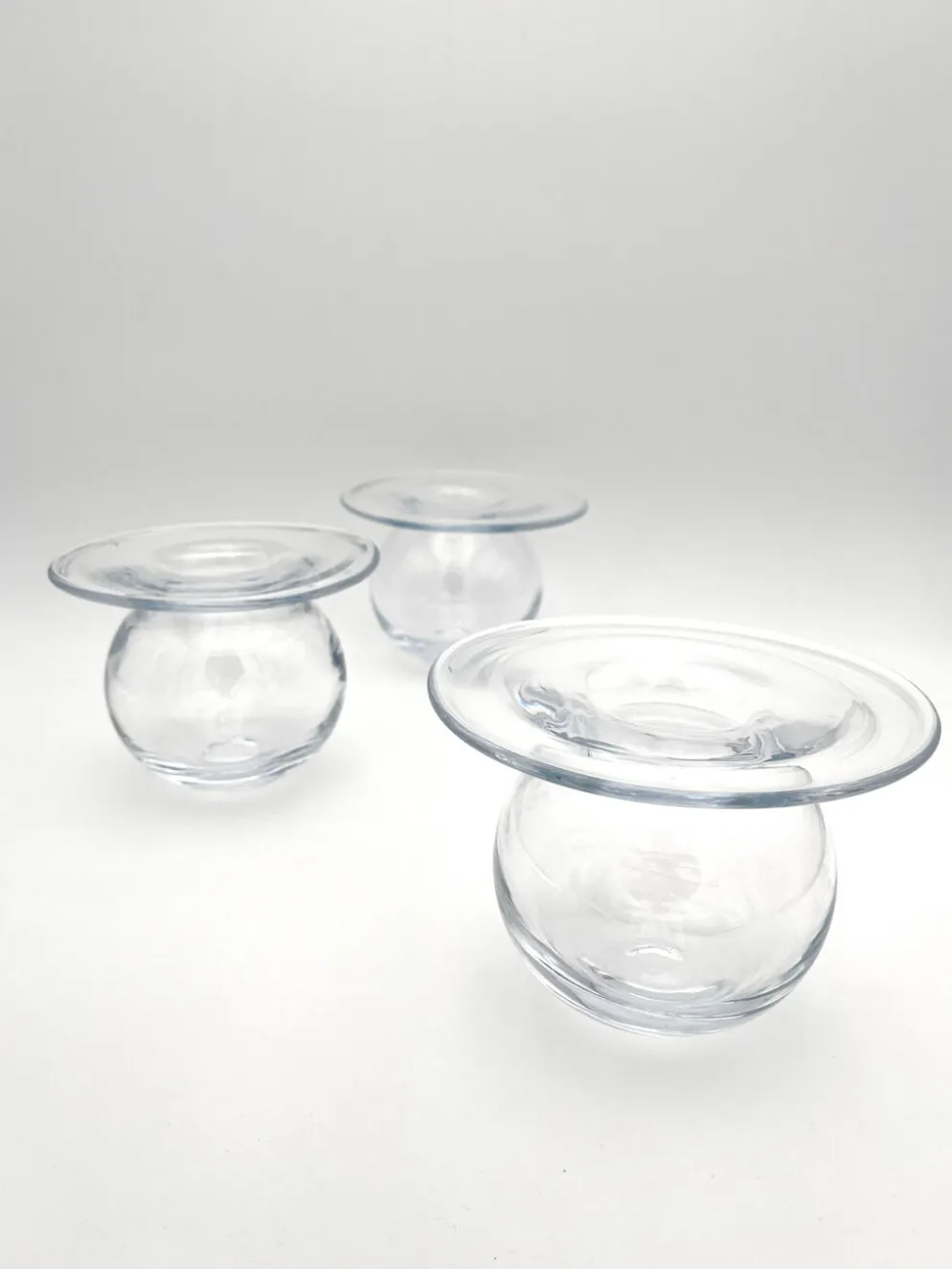 Trio Vases "Saturnus" Nanny Still Riihimäen Lasi Design Scandinave Fin