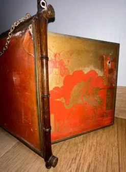 Triptyque Miroir Barbier Asie bambou 1865