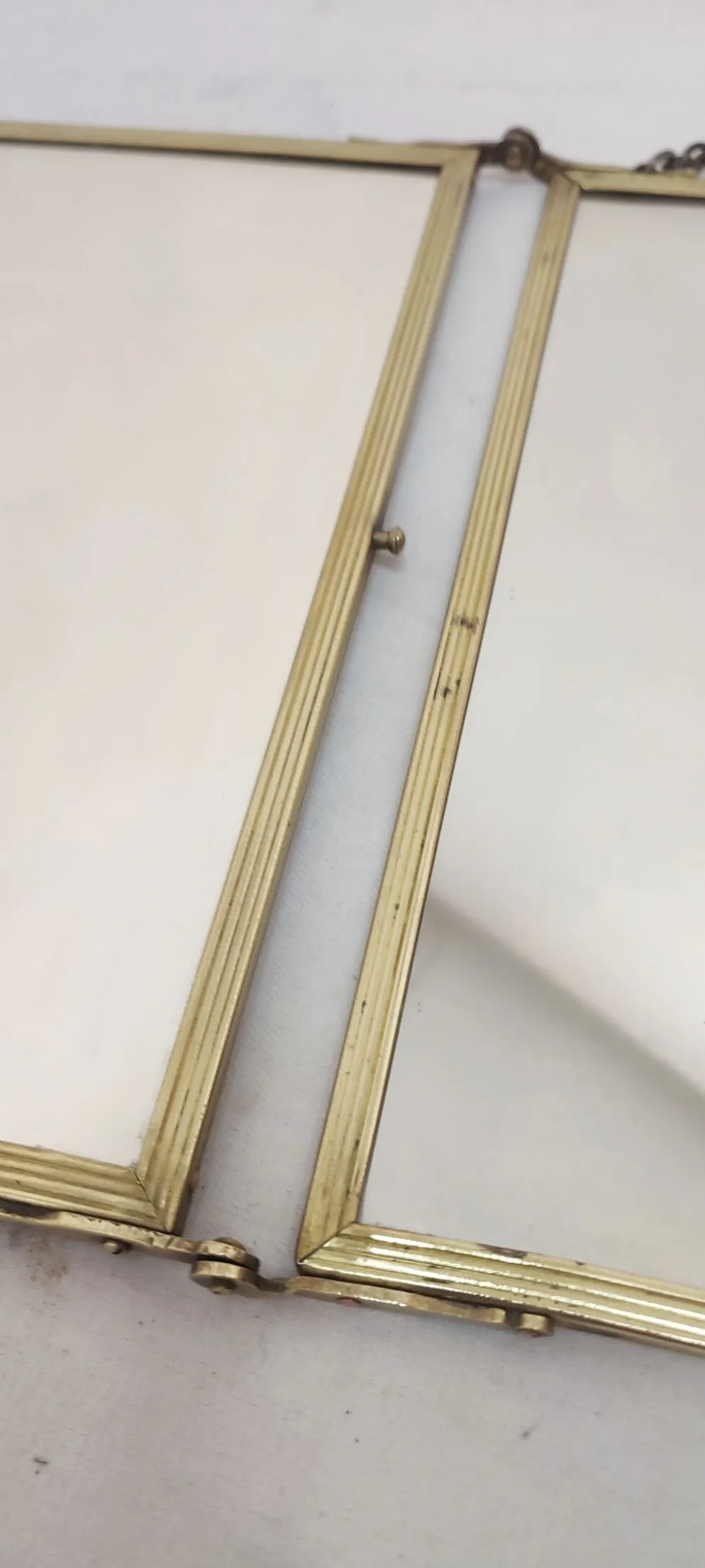 Triptyque miroir pliant France années 1920 68x30cm