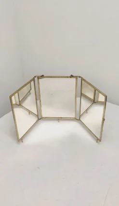 Triptyque miroir pliant France années 1920 68x30cm