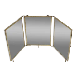 Triptyque miroir pliant France années 1920 68x30cm