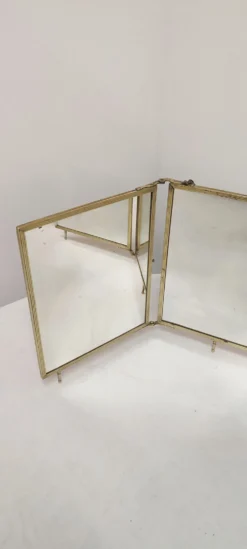 Triptyque miroir pliant France années 1920 68x30cm
