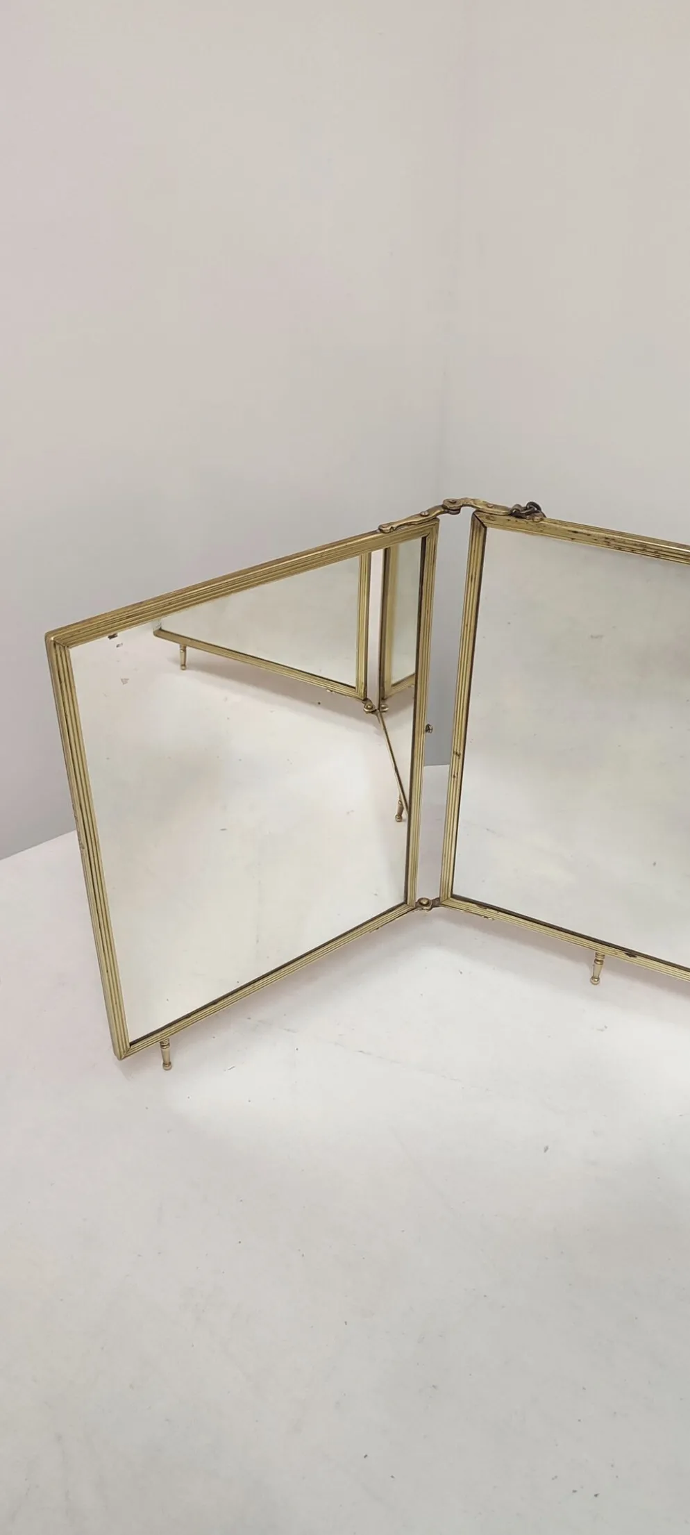 Triptyque miroir pliant France années 1920 68x30cm