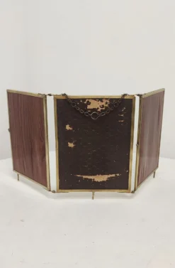Triptyque miroir pliant France années 1920 68x30cm