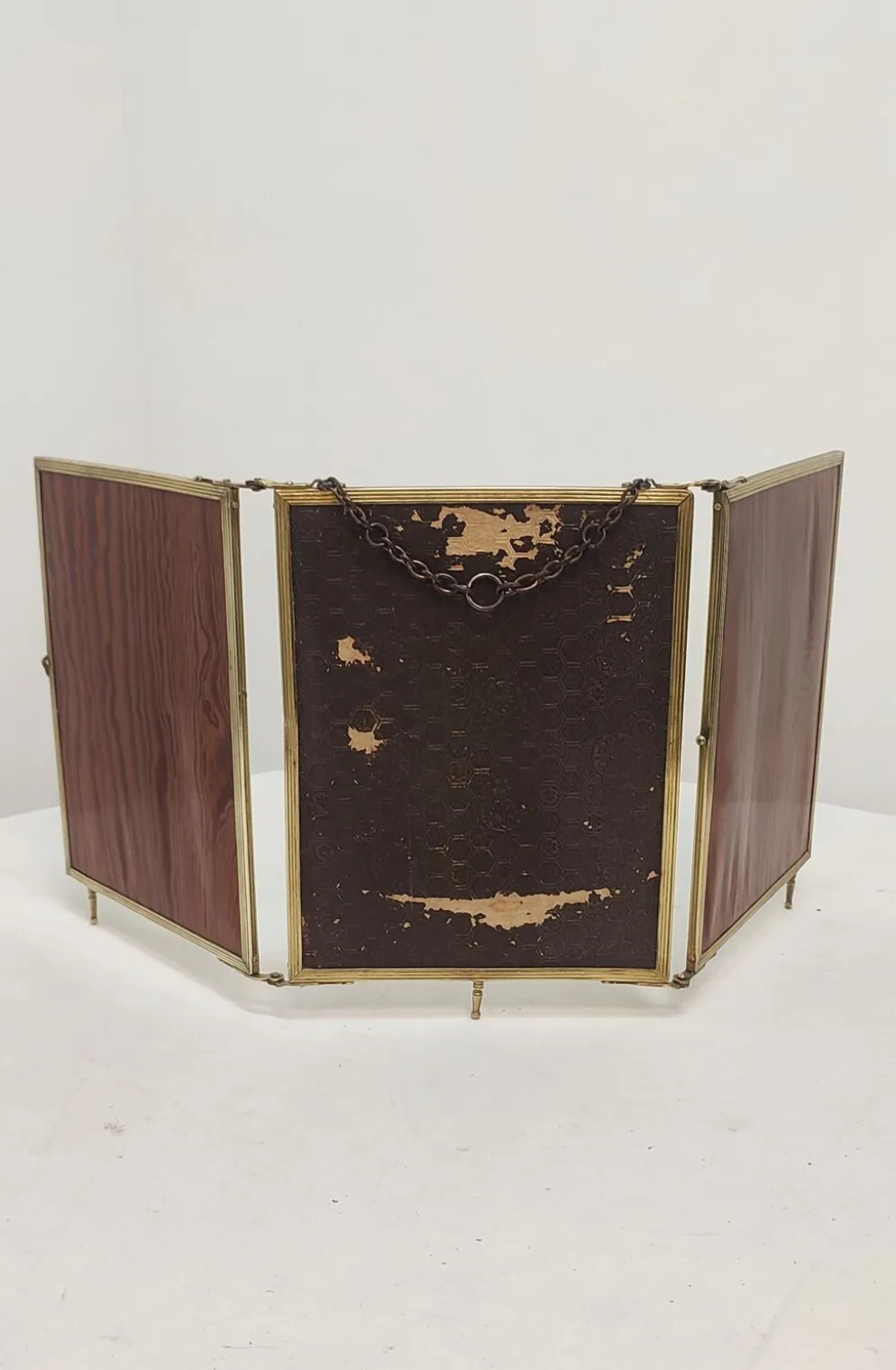Triptyque miroir pliant France années 1920 68x30cm
