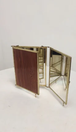 Triptyque miroir pliant France années 1920 68x30cm