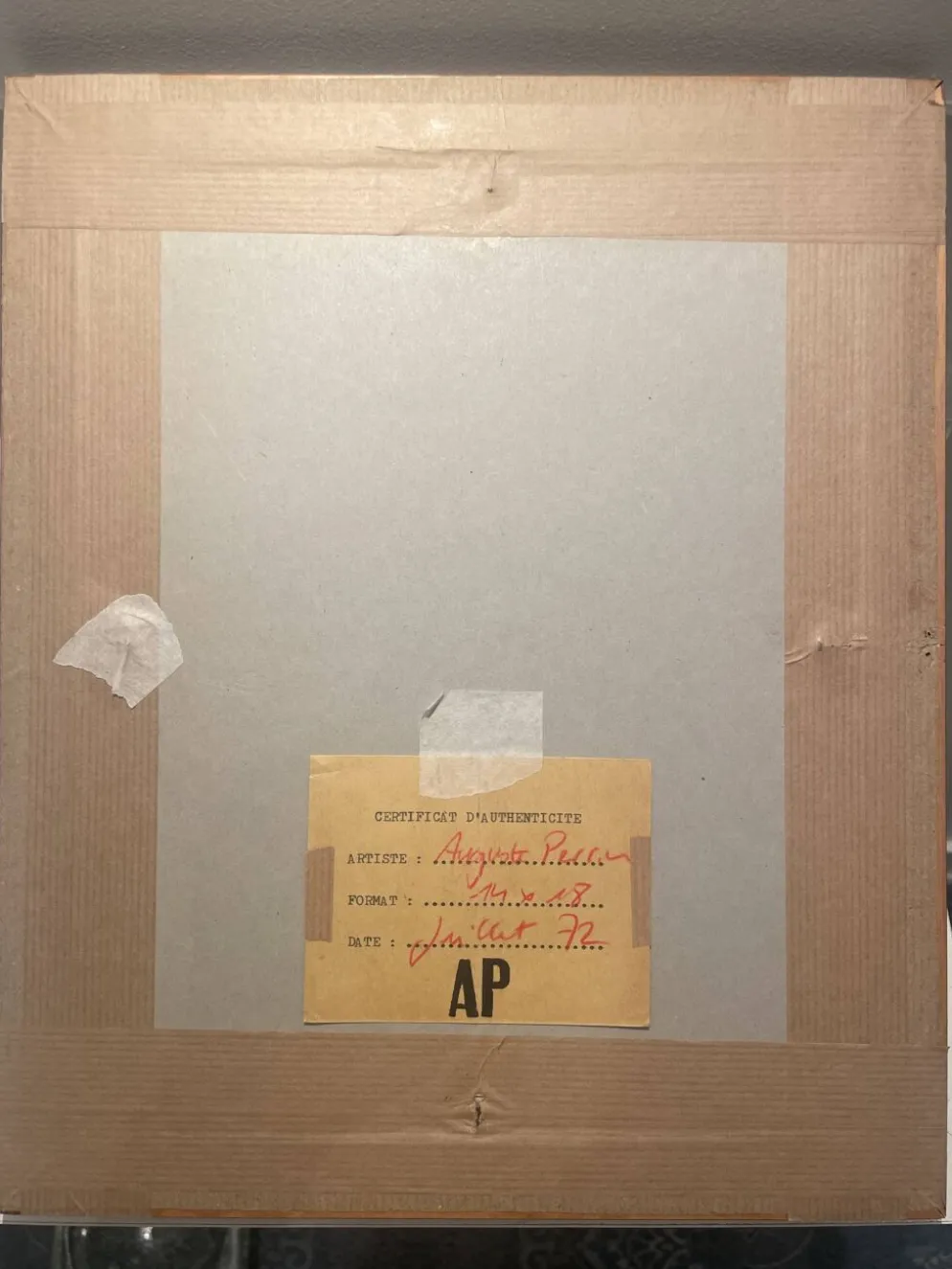 Triptyque peinture abstraite - Auguste Perrin - 1972