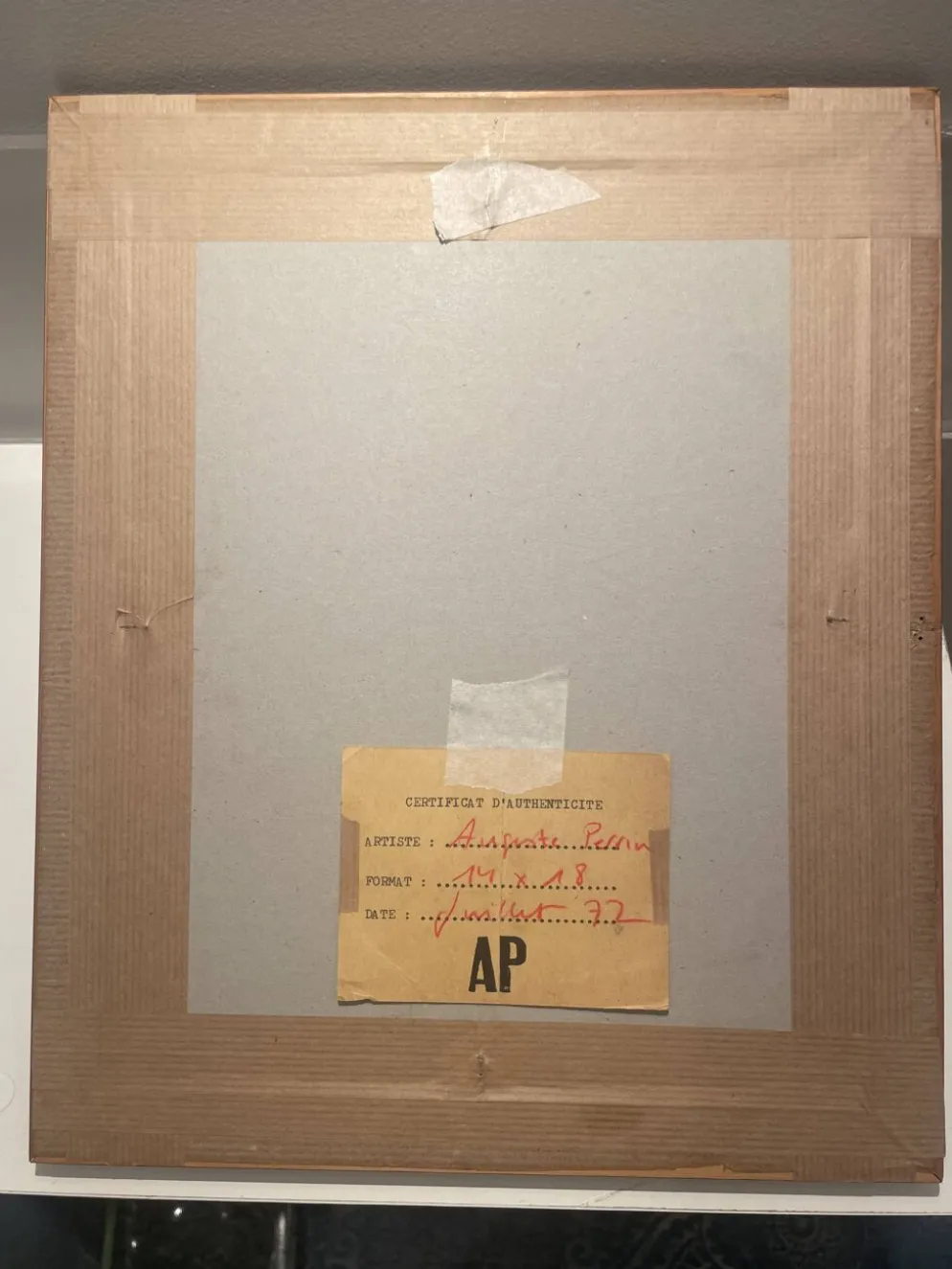 Triptyque peinture abstraite - Auguste Perrin - 1972